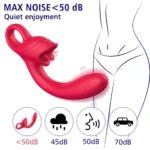 PRIME TOYS Ellie Şarjlı 2 in 1 Klitoris G Nokta Uyarıcı Dil Yalama Hareketli Kavisli Vibratör - Görsel 4