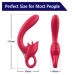 PRIME TOYS Ellie Şarjlı 2 in 1 Klitoris G Nokta Uyarıcı Dil Yalama Hareketli Kavisli Vibratör - Görsel 5
