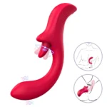 PRIME TOYS Nora Şarjlı 2 in 1 Klitoris G Nokta Uyarıcı Dönen Dil Hareketli Kavisli Vibratör - Görsel 2