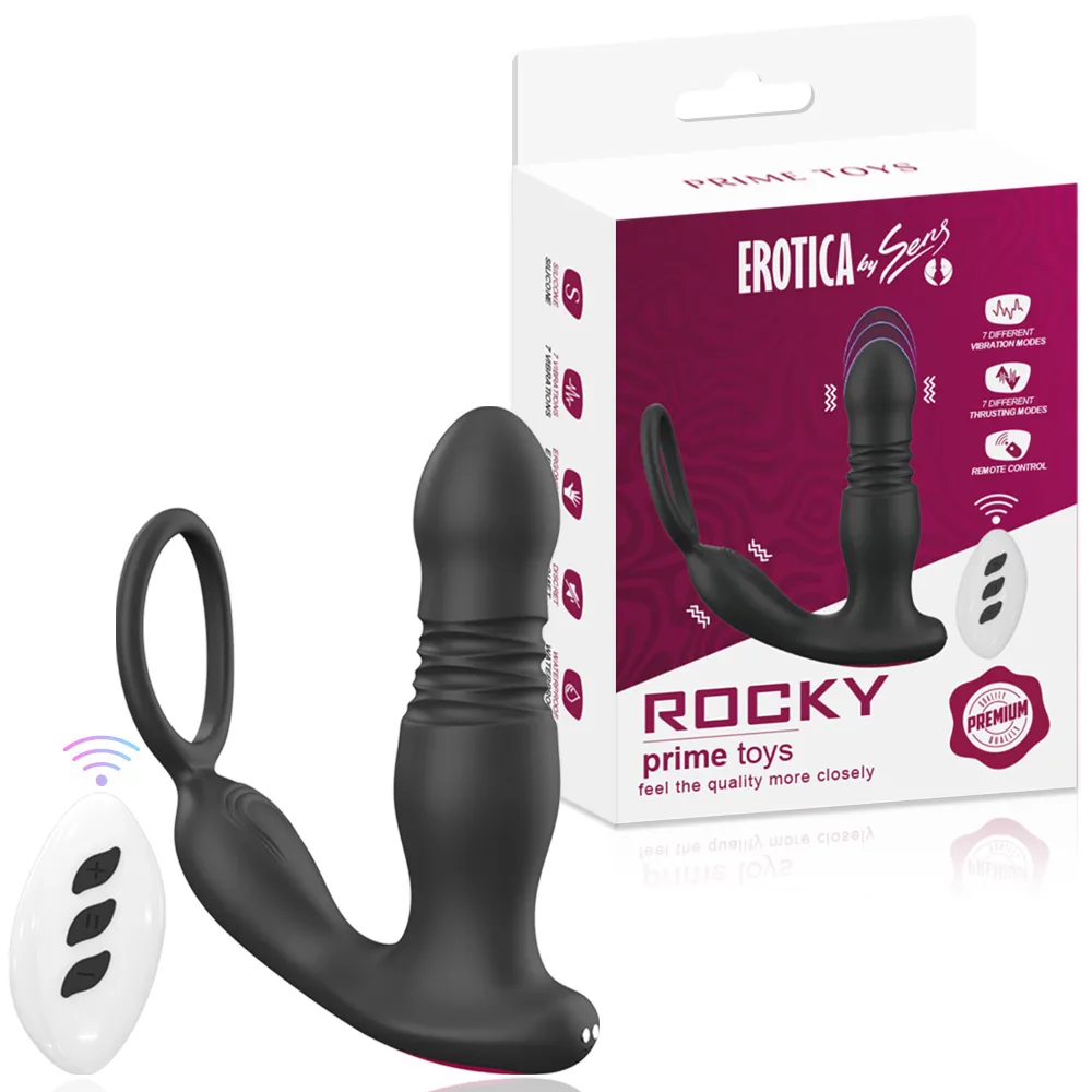 Rocky Şarjlı Uzaktan Kontrol Penis Halkalı İleri Geri Hareketli Prostat Uyarıcı Vibratör - 1 Rocky Şarjlı Uzaktan Kontrol Penis Halkalı İleri Geri Hareketli Prostat Uyarıcı Vibratör - Görsel 1