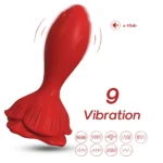 PRIME TOYS Rose Kablosuz Kumandalı Titreşimli Anal Plug Vibratör - Görsel 2