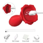 PRIME TOYS Rose Kablosuz Kumandalı Titreşimli Anal Plug Vibratör - Görsel 3