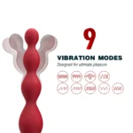 PRIME TOYS Rose Şarjlı Bükülebilir Güçlü Titreşimli Boğumlu G Nokta Uyarıcı ve Anal Vibratör - Görsel 2