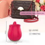 PRIME TOYS Rose Şarjlı Yeni Nesil Güçlü Titreşim Dil Yalama Hareketli Klitoris Uyarıcı Gül Vibratör - Görsel 5