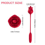 PRIME TOYS Roselip Şarjlı İleri Geri ve Dil Hareketli 2 in 1 Klitoris Uyarıcı Gül Vibratör - Görsel 7