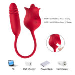 PRIME TOYS Roselip Şarjlı İleri Geri ve Dil Hareketli 2 in 1 Klitoris Uyarıcı Gül Vibratör - Görsel 8