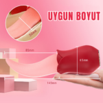 Vicky Şarjlı Klitoris Uyarıcı Titreşimli ve Hareketli Sessiz Mini Gerçekçi Dil Vibratör - Görsel 8