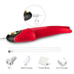 PRIME TOYS Shadow Şarjlı G Nokta ve Klitoris Uyarıcı Yeni Nesil Masaj Vibratör - Kırmızı - Görsel 6