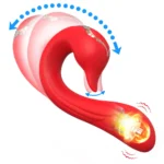 PRIME TOYS Swan Şarjlı Dil Hareketli Bükülebilir G Nokta ve Klitoris Uyarıcı 2 in 1 Vibratör - Görsel 2
