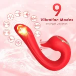 PRIME TOYS Swan Şarjlı Dil Hareketli Bükülebilir G Nokta ve Klitoris Uyarıcı 2 in 1 Vibratör - Görsel 3