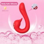 PRIME TOYS Swan Şarjlı Dil Hareketli Bükülebilir G Nokta ve Klitoris Uyarıcı 2 in 1 Vibratör - Görsel 6