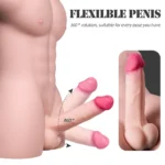 PTM Grayson - Anal Girişli 16 CM Titreşimli Yapay Penis Erkek Realistik Manken Yarım Vücut Dildo - Görsel 4