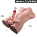 PTM Grayson - Anal Girişli 16 CM Titreşimli Yapay Penis Erkek Realistik Manken Yarım Vücut Dildo - Görsel 5