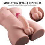 PTM Grayson - Anal Girişli 16 CM Titreşimli Yapay Penis Erkek Realistik Manken Yarım Vücut Dildo - Görsel 6