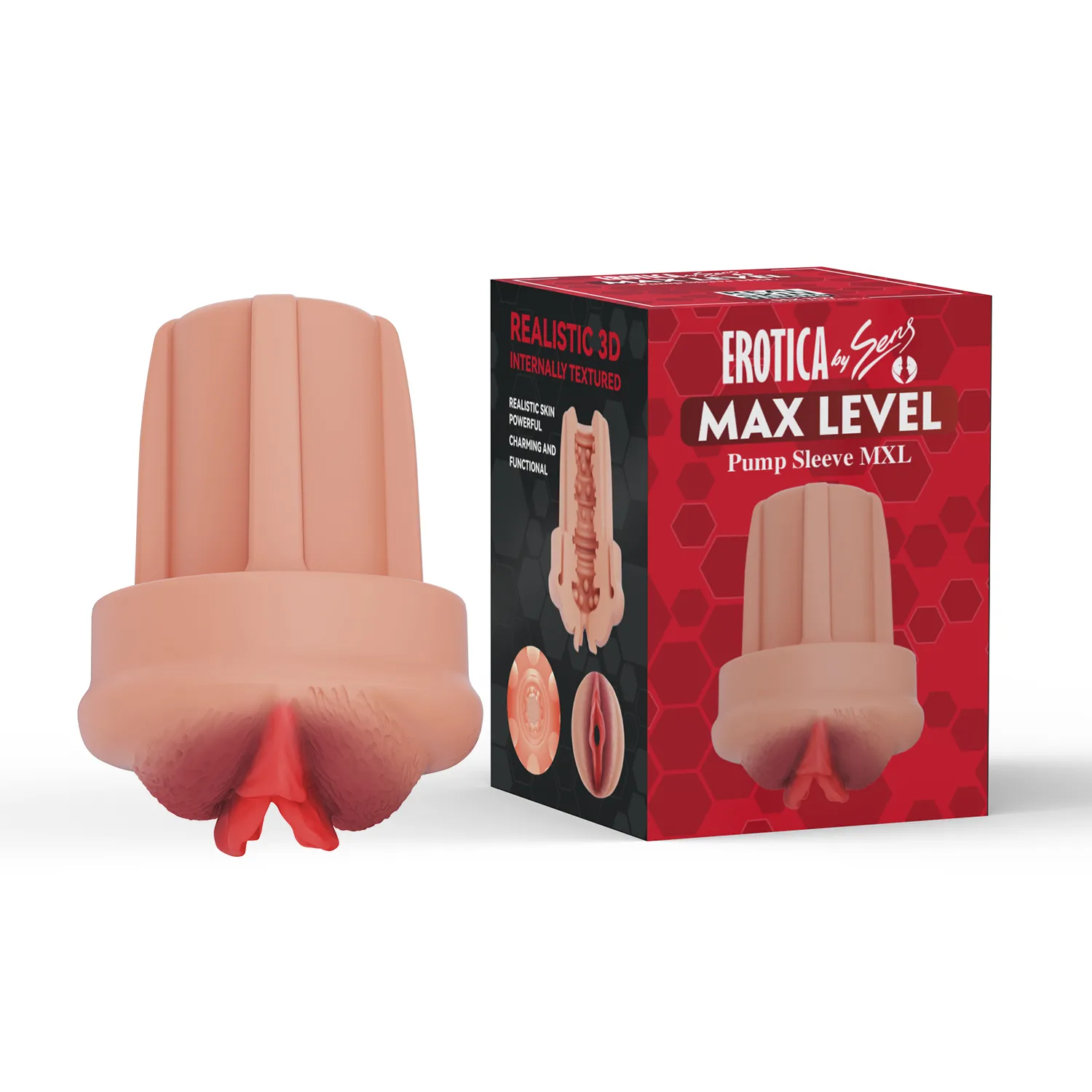 Pump Sleeve MXL - Hazneyi Kavrayan Büyük ve Geliştirilmiş Süper Gerçekçi Tırtıklı Doku Penis Pompası Vajina Başlığı - 1 Pump Sleeve MXL - Hazneyi Kavrayan Büyük ve Geliştirilmiş Süper Gerçekçi Tırtıklı Doku Penis Pompası Vajina Başlığı - Görsel 1