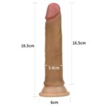 18 CM Çift Katmanlı Ultra Realistik ve Yumuşak Dokulu Anal Dildo Melez Penis - Görsel 7