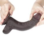 18 CM Hareketli Deri Ultra Yumuşak Çift Katmanlı Realistik Penis - Sliding Skin Dual Layer Dong - Görsel 8