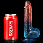 20 CM Anal Vajinal Kullanım Yumuşak Dokulu Jel Penis - Dazzle Studs - Görsel 6