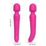 CHOBE Isıtmalı Çift Titreşim Motorlu Klitoris ve G Nokta Wand Orgazm Vibratör - Pembe - Görsel 8