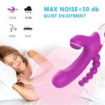 EROS Şarjlı Anal Boncuklu Emiş Güçlü 3 in 1 G Spot Üçlü Dildo Vibratör - Görsel 6