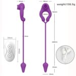 ESSENCE Kuyruklu Prostat Uyarıcı Plug ve Klitoris Uyarıcı Dil Vibratörlü Penis Halkası - Görsel 7