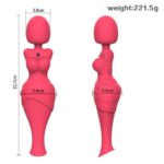 ZIVA Çift Taraflı Klitoris Emiş Güçlü ve Titreşimli Uyarıcı AV Wand Massager - Görsel 7