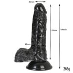 GENE Dildo Gerçekçi Et Dokusunda Realistik Zenci Penis 18 CM - Görsel 6