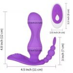 JAIN Kablosuz Kumandalı G-Spot Anal ve Klitoris Uyarıcı Külot İçi Giyilebilir 3 in 1 Vibratör - Mor - Görsel 6