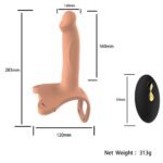 Kablosuz Kumandalı Şarjlı Ultra Yumuşak Dokulu İçi Boş Belden Bağlamalı Realistik Vibratör - Görsel 6