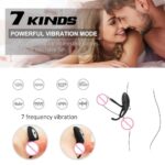 Şarjlı Anal Vajina Klitoris Uyarıcı 3 in 1 Vibratör Güçlü Titreşimli Penis Halkası - Görsel 6