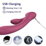 MERRY Şarjlı Ultra Güçlü Çift Motorlu 2 in 1 Rabbit Vibratör - Görsel 7