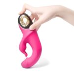 Meteror - Manyetik Şarjlı Klitoris ve G Spot Uyarıcı Güçlü Titreşimli Yumuşak Doku 2 in 1  Rabbit Vibratör - Görsel 7