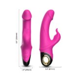 Meteror - Manyetik Şarjlı Klitoris ve G Spot Uyarıcı Güçlü Titreşimli Yumuşak Doku 2 in 1  Rabbit Vibratör - Görsel 8