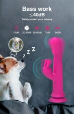 RAIN LOVE İleri Geri ve 360° Rotasyon Hareketli Su Geçirmez Vantuzlu Rabbit Vibratör - Görsel 8