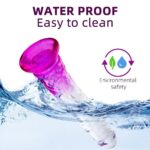 MYST COLOR Dildo Realistik Jel Dokuda Testissiz Ultra Yumuşak Şeffaf Mor Yapay Penis - Görsel 6