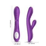PRIME TOYS Spark Isıtmalı Klitoris ve G Spot Uyarıcı 2 in 1 Rabbit Vibratör - Mor - Görsel 8