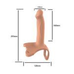 Şarjlı Ultra Yumuşak Dokulu İçi Boş Belden Bağlamalı Realistik Vibratör - Görsel 6