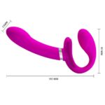 Şarjlı Strapless Strapon Titreşimli Dildo G Nokta Klitoris Uyarıcı Giyilebilir 2 in 1 Çift Vibratörü - Görsel 6