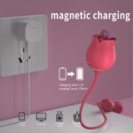 ROSE PRO 7 İleri Geri ve Dil Hareketli Klitoris ve Göğüs Ucu Uyarıcı Yeni Nesil 2 in 1 Gül Vibratör - Görsel 6