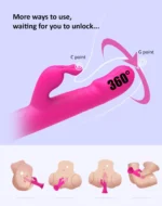 RAIN LOVE İleri Geri ve 360° Rotasyon Hareketli Su Geçirmez Vantuzlu Rabbit Vibratör - Görsel 5
