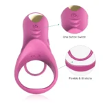 RANGER Klitoris ve G Nokta Uyarıcı Testis ve Penis Halkası - Pembe - Görsel 4