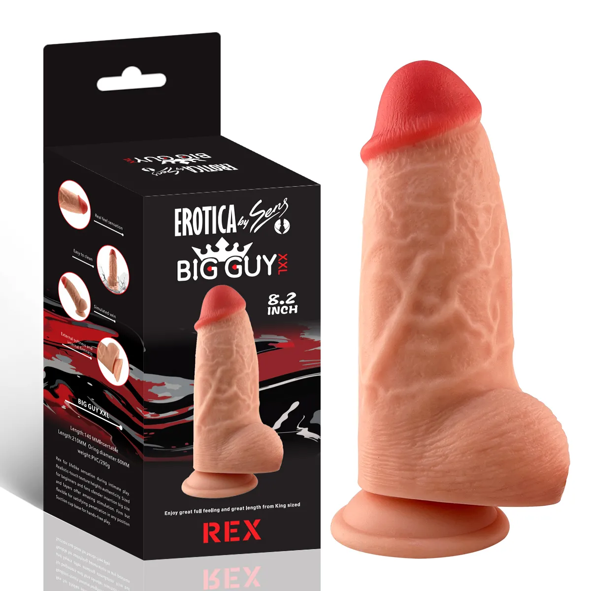 Rex - King Size Realistic Fat Dildo Çok Kalın Kısa Boy Gerçekçi Doku Realistik Yapay Penis 21x6 CM - 1 Rex - King Size Realistic Fat Dildo Çok Kalın Kısa Boy Gerçekçi Doku Realistik Yapay Penis 21x6 CM - Görsel 1