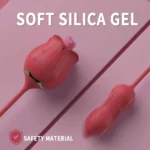 ROSE PRO 7 İleri Geri ve Dil Hareketli Klitoris ve Göğüs Ucu Uyarıcı Yeni Nesil 2 in 1 Gül Vibratör - Görsel 5