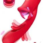 Şarjlı Klitoris G Nokta Uyarıcı Çırpma ve Dil Dudak Hareketli Güçlü Titreşimli 2 in 1 Oral Vibratör
