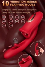 Şarjlı Klitoris G Nokta Uyarıcı Çırpma ve Dil Dudak Hareketli Güçlü Titreşimli 2 in 1 Oral Vibratör - Görsel 4