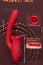 Şarjlı Klitoris G Nokta Uyarıcı Çırpma ve Dil Dudak Hareketli Güçlü Titreşimli 2 in 1 Oral Vibratör - Görsel 5