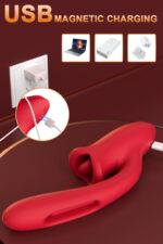 Şarjlı Klitoris G Nokta Uyarıcı Çırpma ve Dil Dudak Hareketli Güçlü Titreşimli 2 in 1 Oral Vibratör - Görsel 8