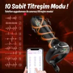Şarjlı Telefon Kontrollü Perine Uyarıcı Kılıf G Nokta Uyarıcı Titreşimli Penis Halkası - Görsel 4