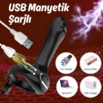 Şarjlı Telefon Kontrollü Perine Uyarıcı Kılıf G Nokta Uyarıcı Titreşimli Penis Halkası - Görsel 8