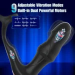 Şarjlı Testis Penis Halkalı Dalga ve İleri Geri Hareketli Titreşimli Perine Prostat Uyarıcı Vibratör - Görsel 3